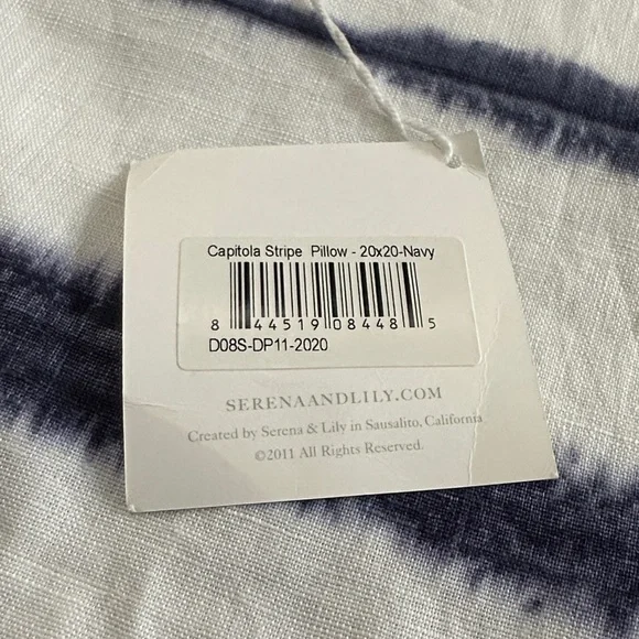 Serena & Lily Navy and White Capitola Stripe Pillow Sham